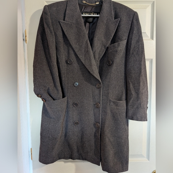 Escada Jackets & Blazers - Escada Women's Wool Double-Breasted Blazer Coat